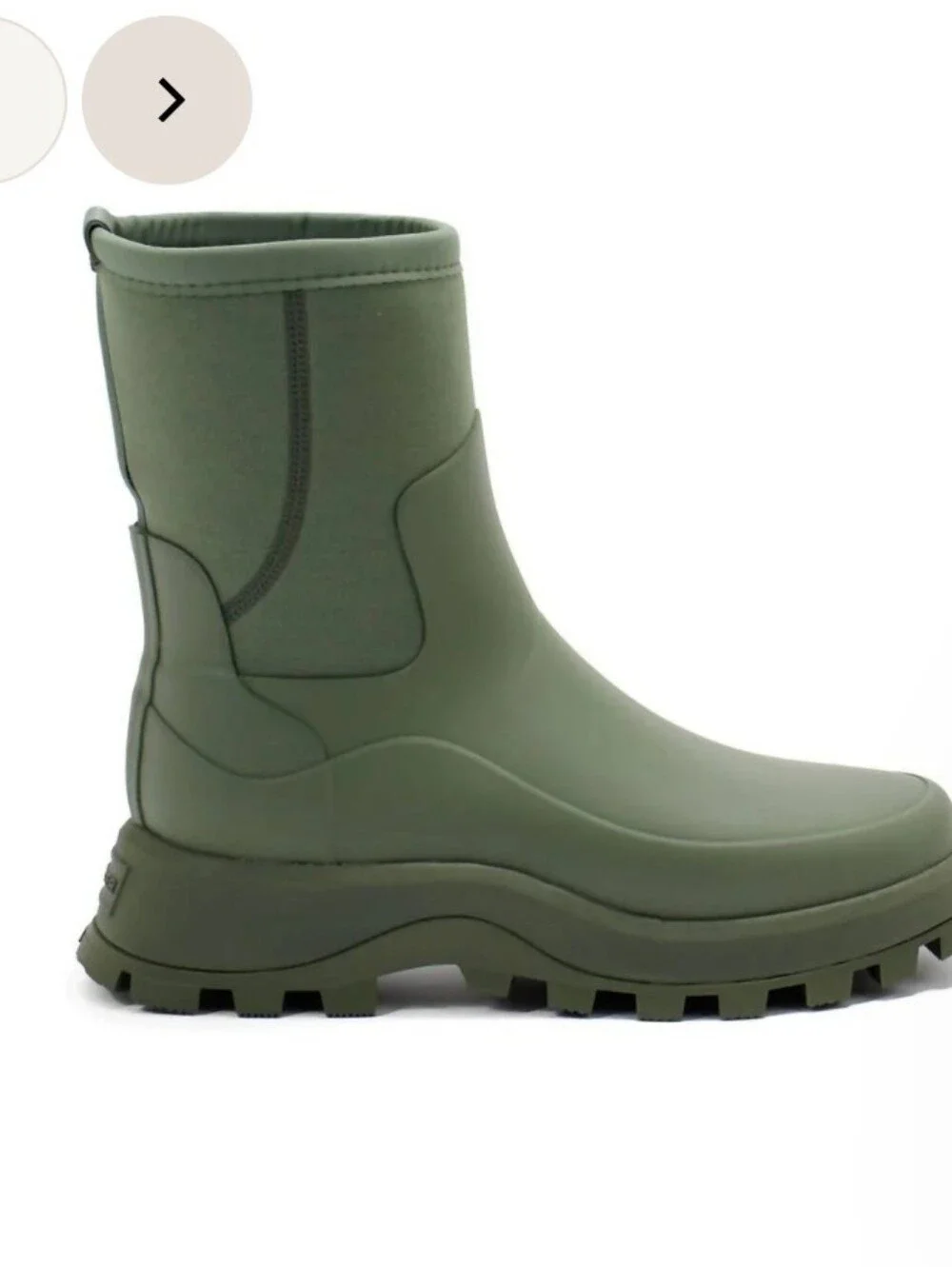 Hunter Women's City Explorer Neoprene Short Boots Size 9 Lichen Green